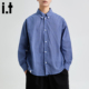 FIVECM男士 2026春季 复古格子长袖 it：5cm 衬衫 男款 高级感宽松衬衫