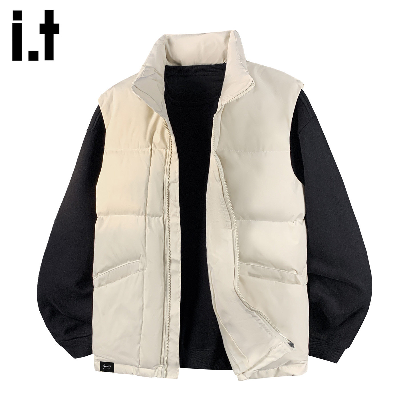 it :5cm/FIVECM潮牌休闲马甲男2025新款日系复古立领坎肩棉服外套,男装,常规马甲,淘宝优惠券,粉丝福利购,淘宝优惠卷