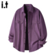 5cm 男款 FIVECM紫色翻领长袖 工装 衬衫 2025春秋季 宽松休闲衬衣
