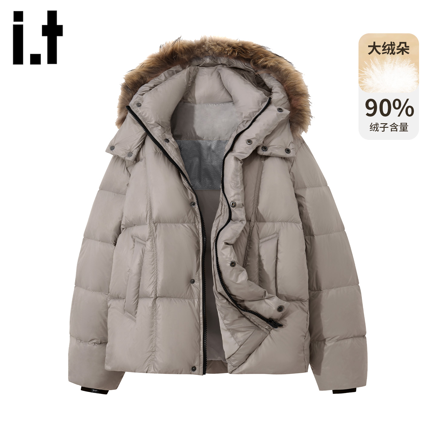 it5cm/FIVECM复古大毛领羽绒服