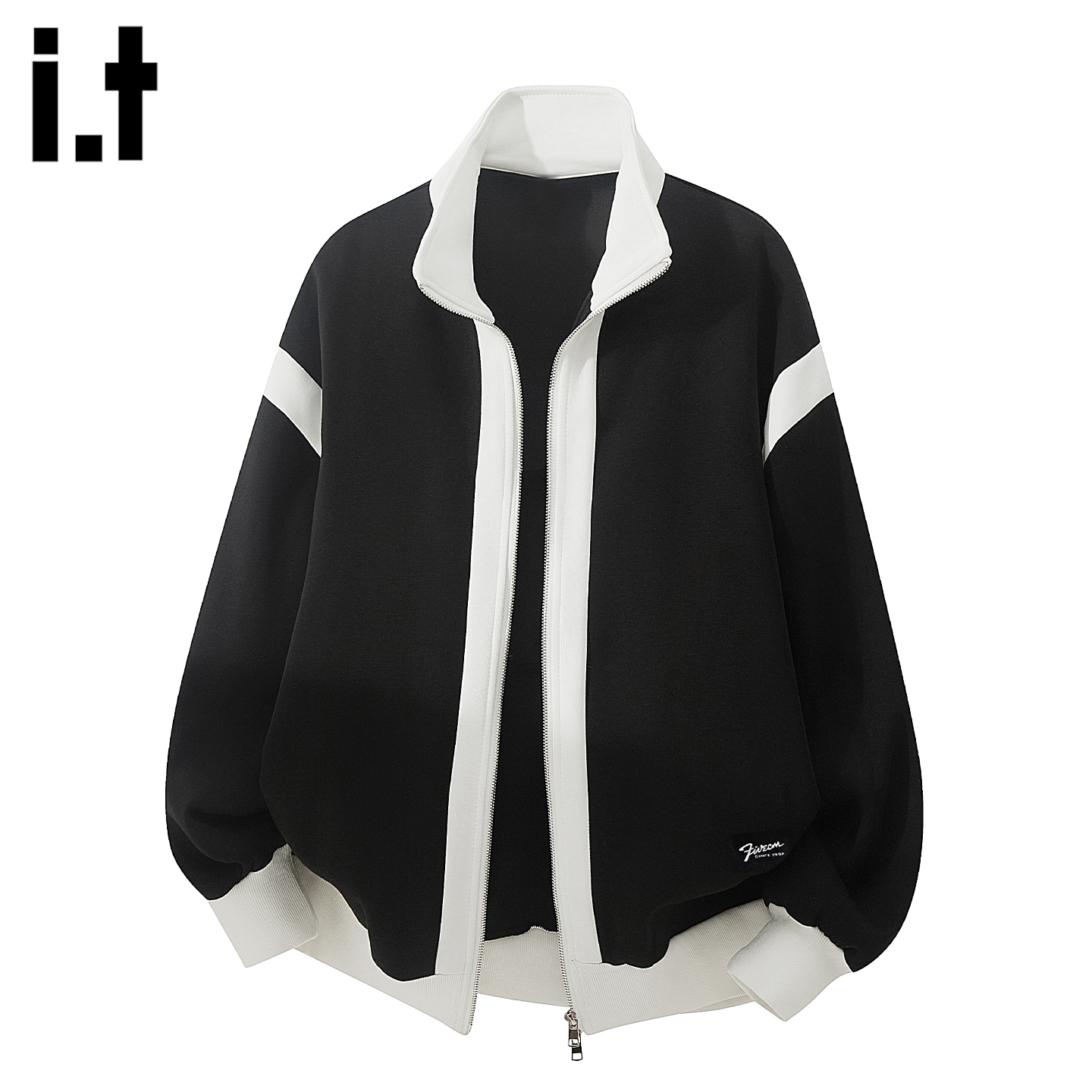 IT撞色拼接秋冬卫衣休闲宽松长袖