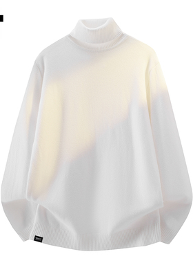 it :5cm/FIVECM白色高领针织卫衣男款2025新款冬季打底衫内搭上衣