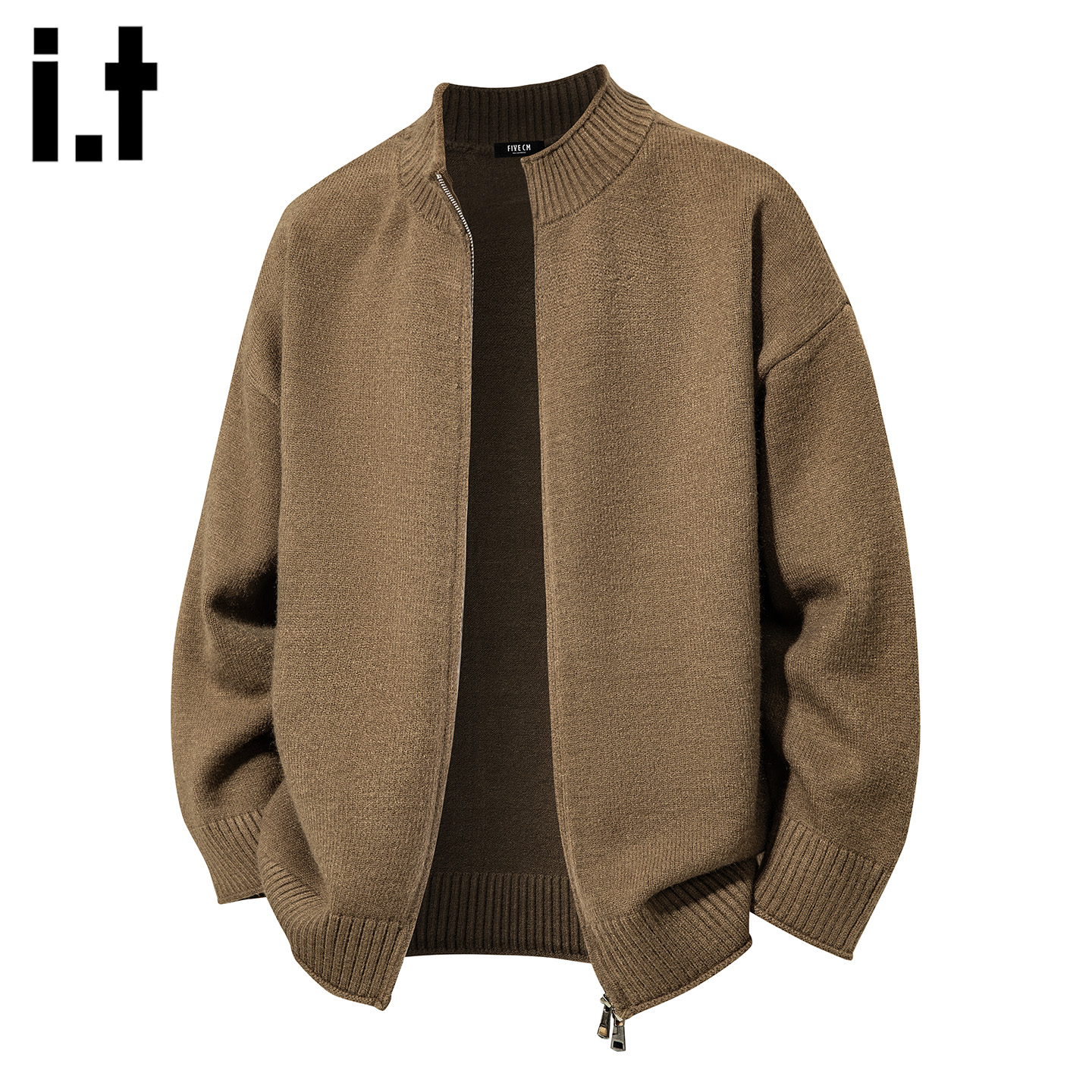 FIVEcm复古针织衫开衫毛衣