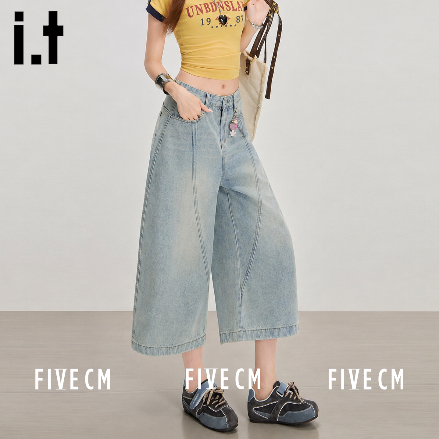 itFIVECM街头松弛感牛仔裤女
