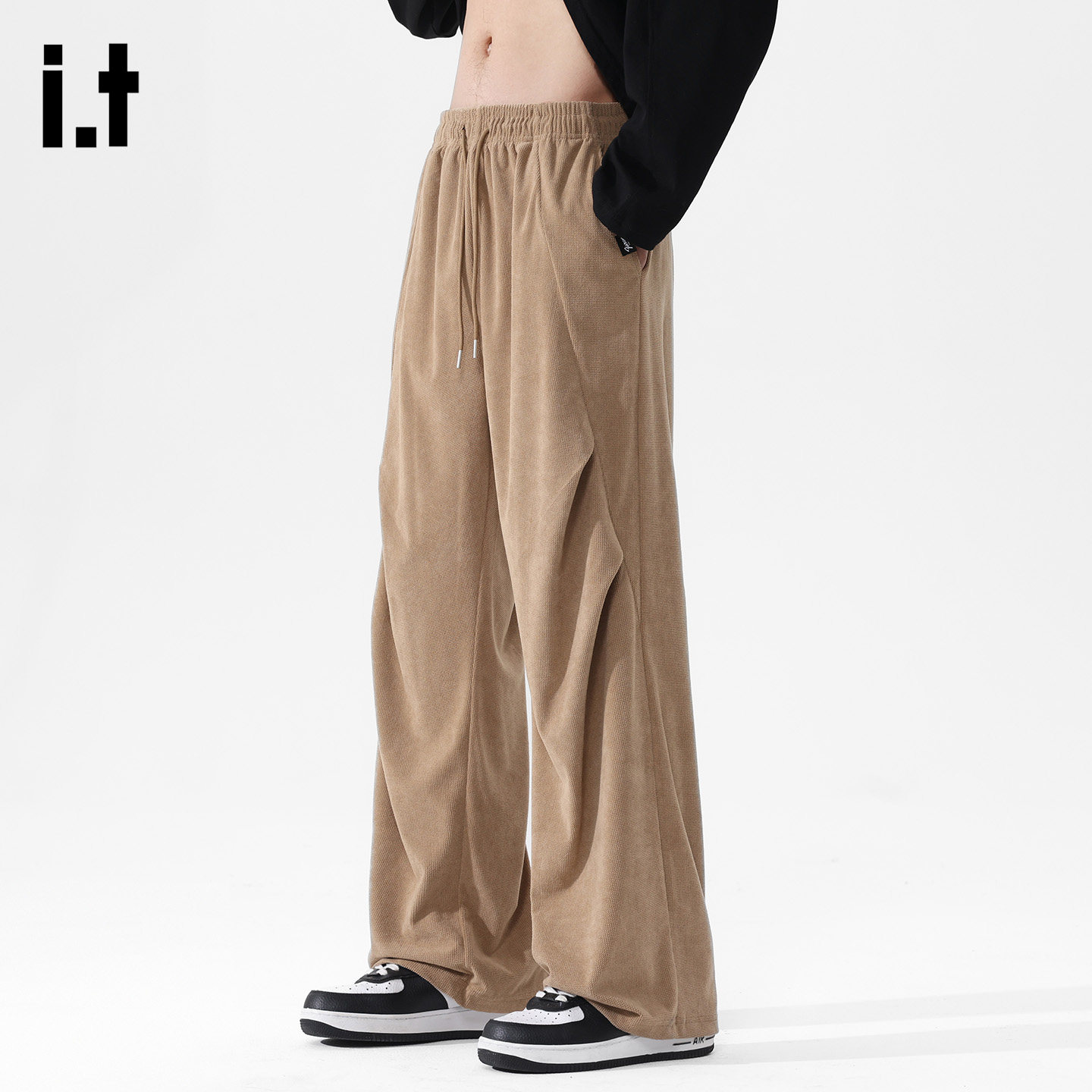 it :5cm/FIVECM休闲裤子男款春季宽松男工装裤阔腿裤美式运动卫裤