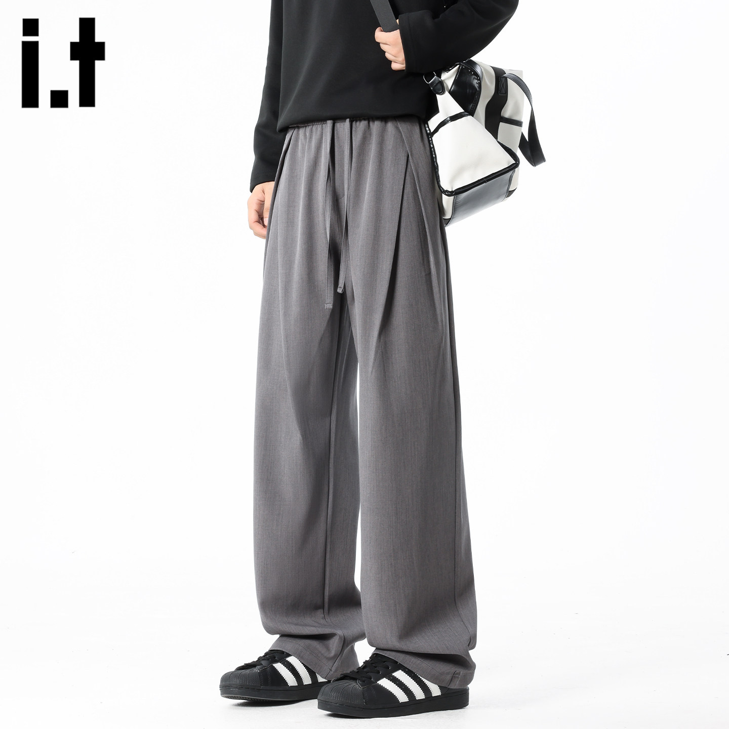 it :5cm/FIVECM男宽松潮流设计感休闲长裤直筒运动裤美式高街卫裤