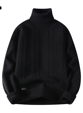 it :5cm/FIVECM黑色潮流高领打底针织上衣男款2025秋冬季内搭毛衣