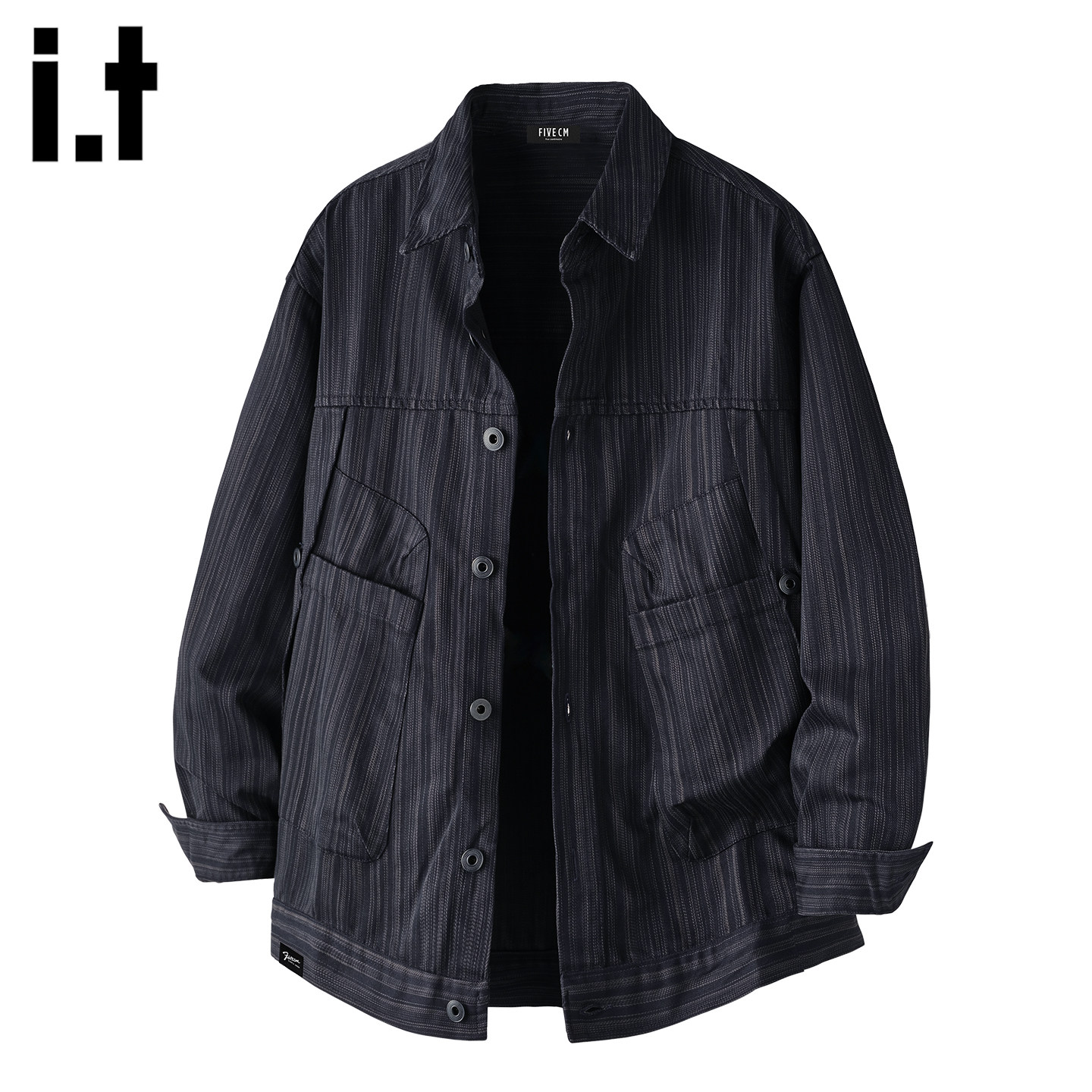 it :5cm/FIVECM春季条纹文艺休闲夹克男复古潮流舒适宽松上衣外套,男装,衬衫,淘宝优惠券,粉丝福利购,淘宝优惠卷