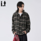 秋季 宽松上衣 男款 2025新款 5cm FIVECM格子高级感痞帅毛呢衬衫