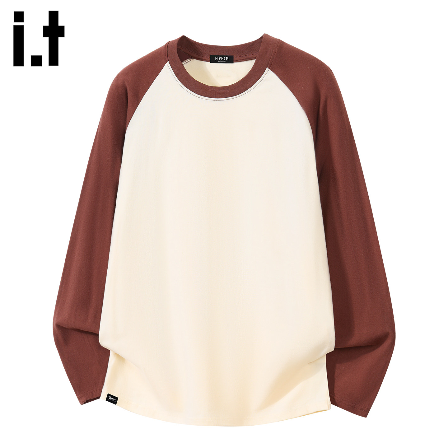 it美式撞色长袖T恤男秋冬打底