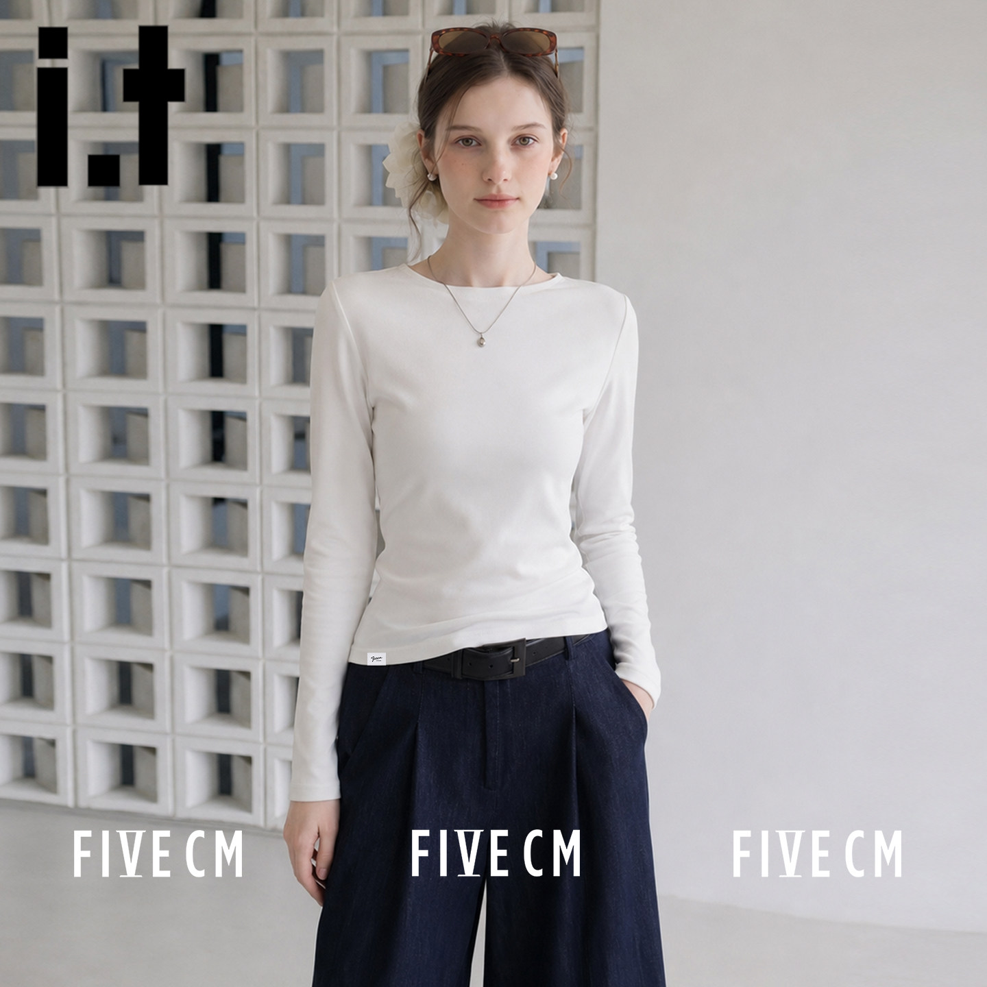 itFIVECM秋季女士打底长袖T恤