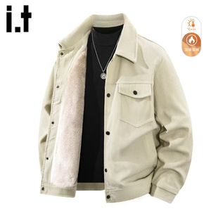 it :5cm/FIVECM时尚翻领灯芯绒加绒加厚夹克棉衣男款2025冬季外套