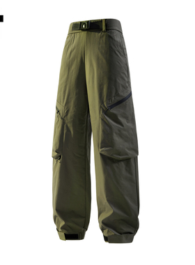 it :5cm/FIVECM军绿色口袋宽松工装裤男士2025春秋伞兵运动休闲裤