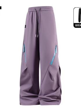 it :5cm/FIVECM情侣软壳冲锋裤户外宽松工装裤男女冬加绒宽松长裤