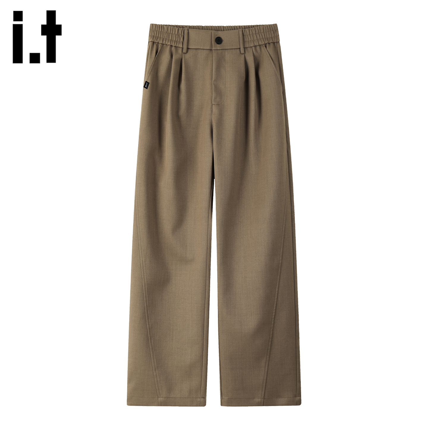 高级感松紧腰宽松休闲西装裤男