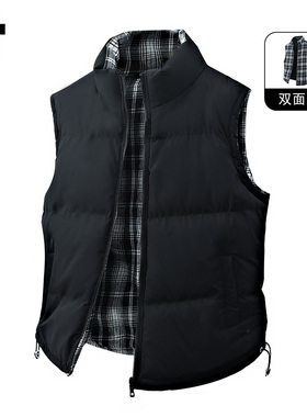 it :5cm/FIVECM黑色加厚棉衣马甲2025冬季夹棉面包服内搭棉服坎肩