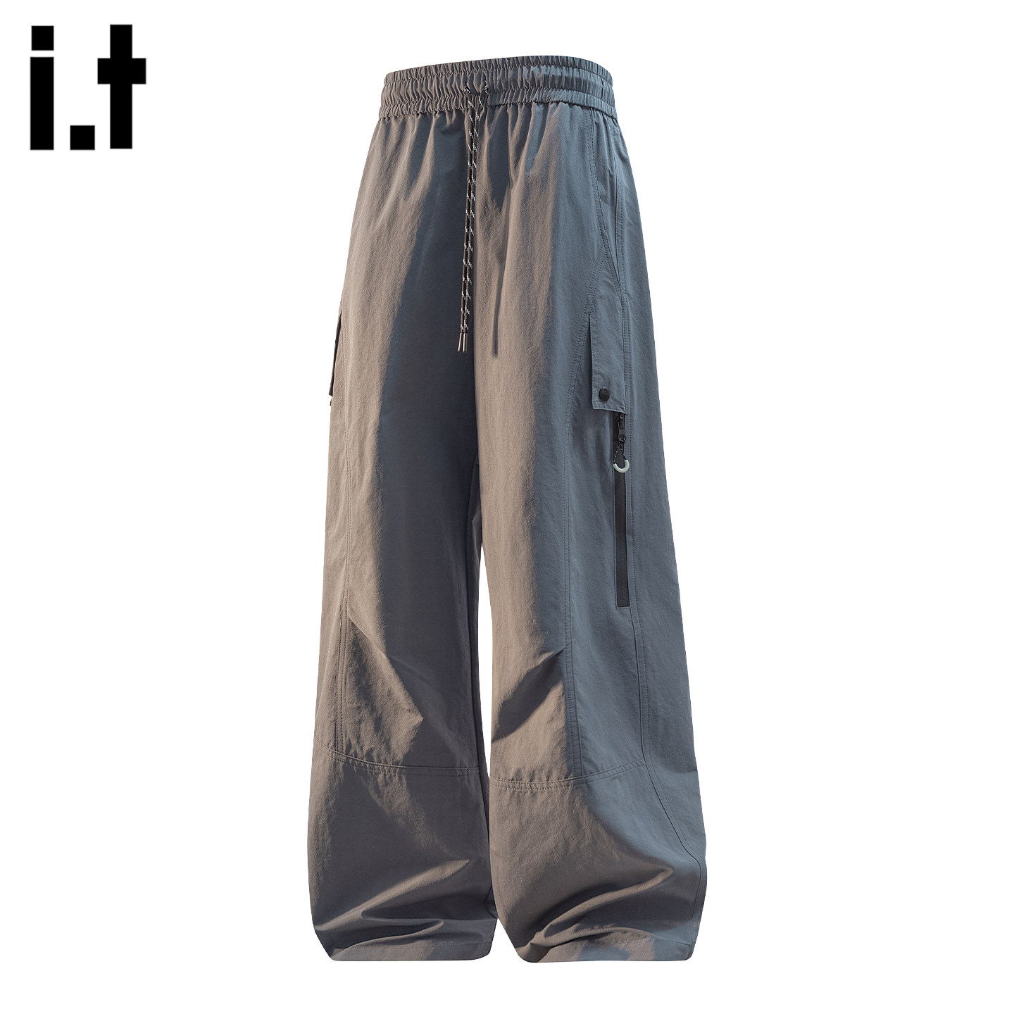 it :5cm/FIVECM美式潮牌工装裤男款春季宽松直筒抽绳垂感阔腿长裤