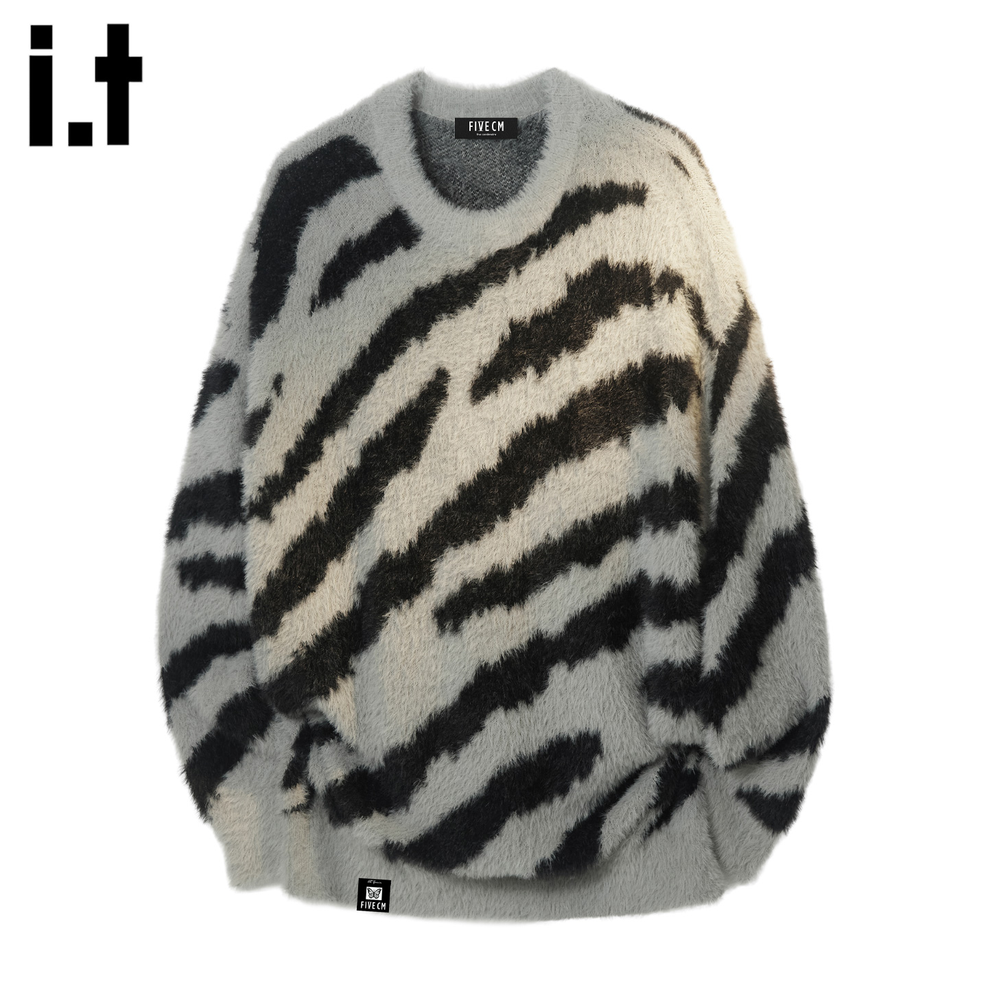 IT'S5cm/五cm不规则撞色毛衣