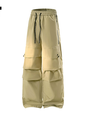it :5cm/FIVECM抽绳休闲裤速干伞兵裤子直筒宽松工装潮流简约长裤