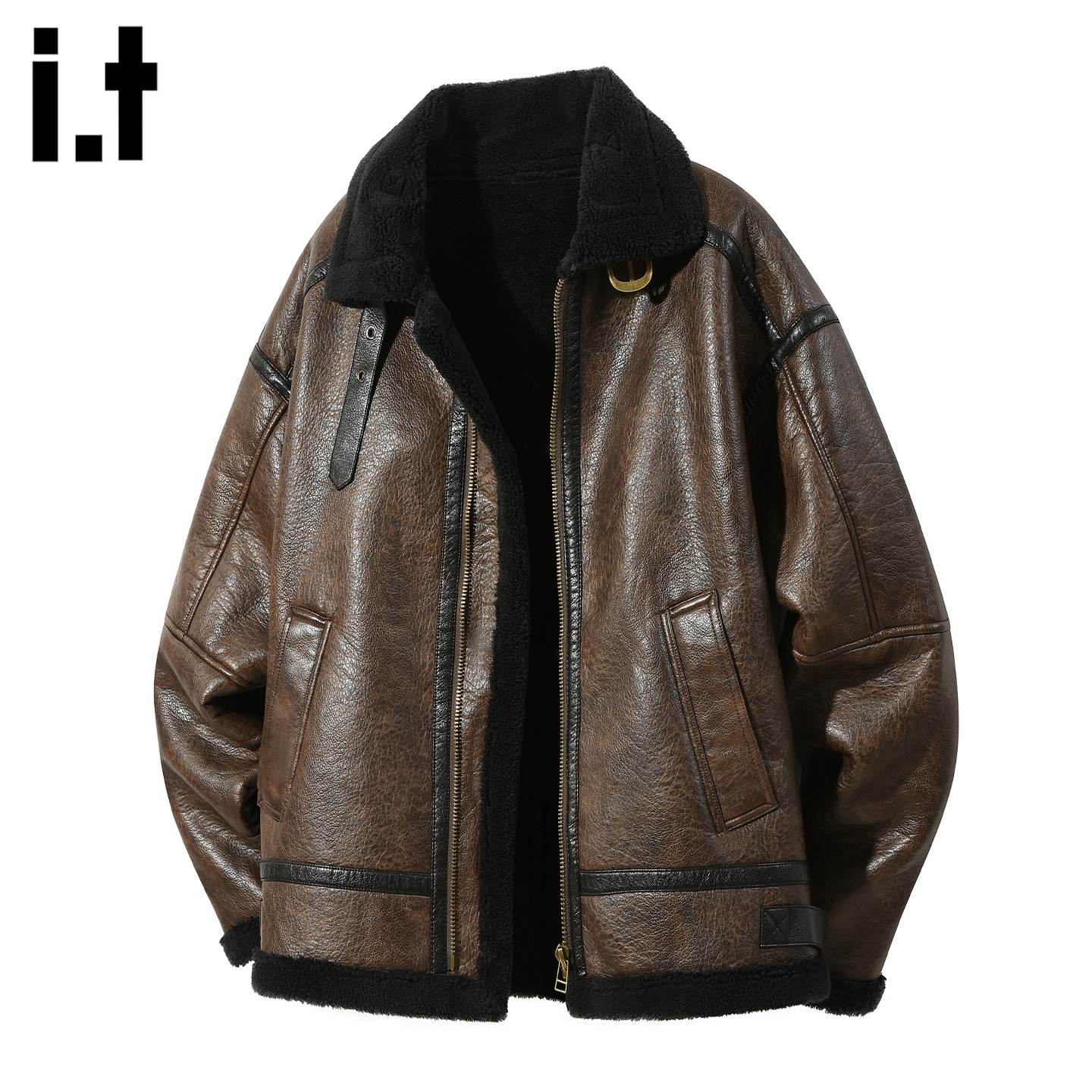 春秋新款翻领夹克外套男