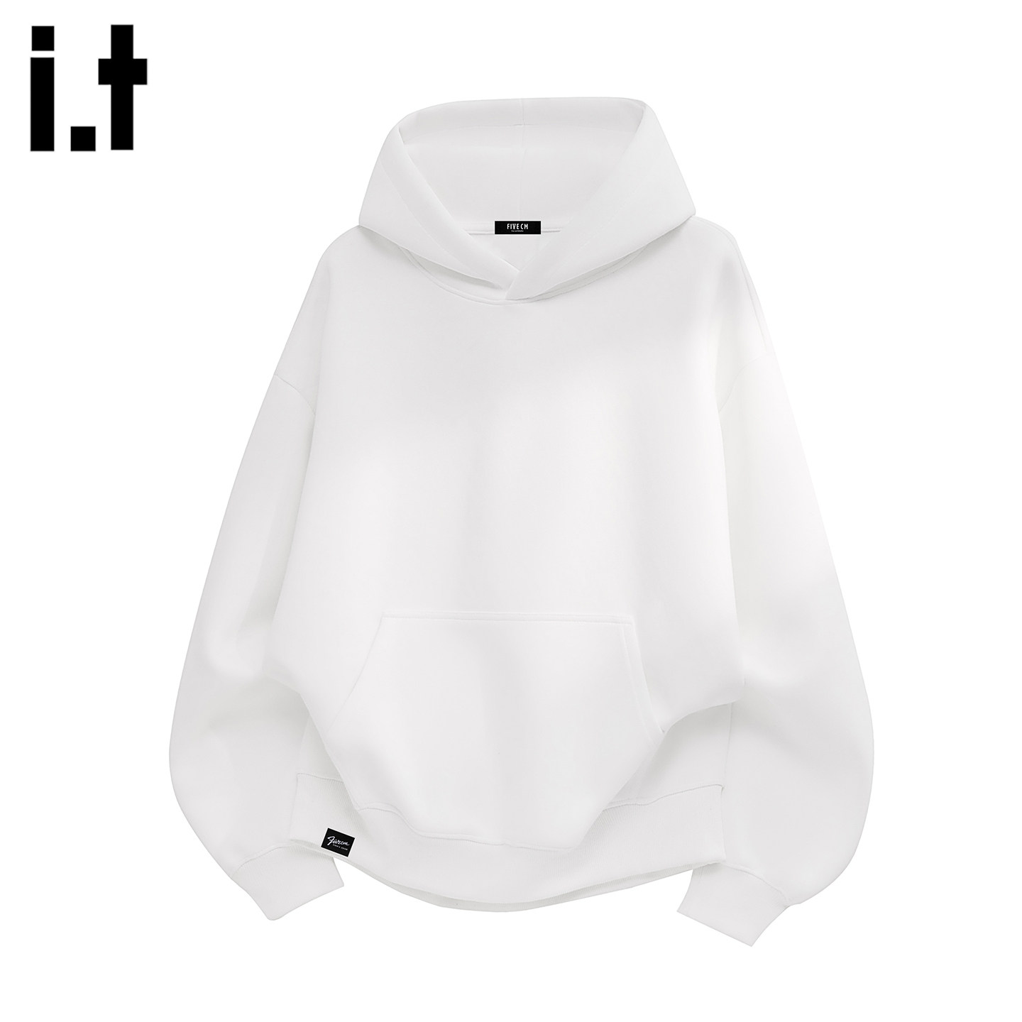 it :5cm/FIVECM白色厚款连帽卫衣男女款2026新款春季宽松休闲上衣