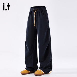 5cm 2025秋冬宽松直筒休闲裤 FIVECM美式 男款 抽绳伞兵运动卫裤