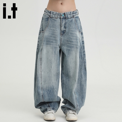 美式复古牛仔裤男女2025夏季新款