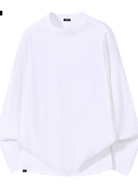 it :5cm/FIVECM时尚休闲白色圆领长袖T恤男2025秋冬宽松上衣内搭