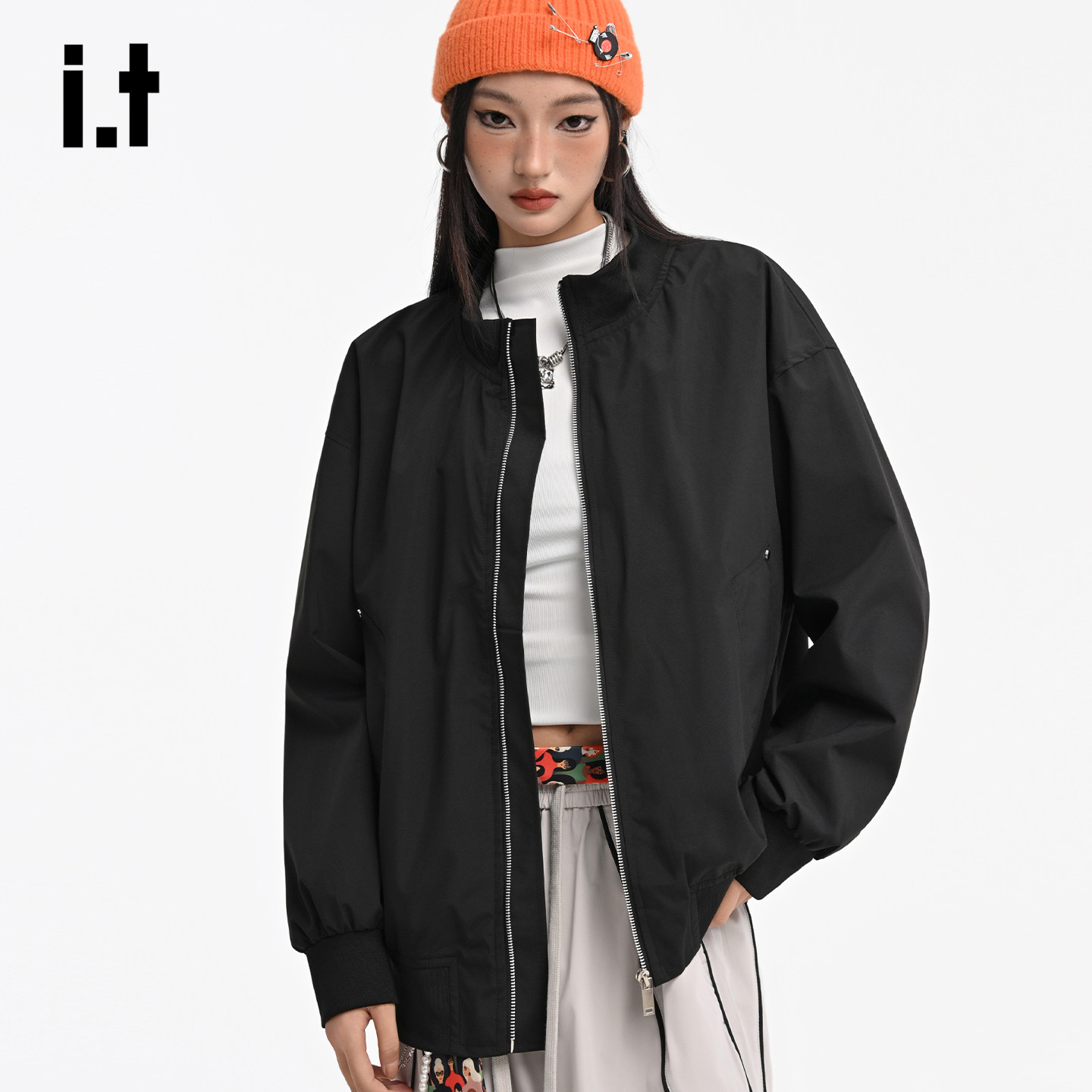 it :5cm/FIVECM2025拉链夹克男女秋冬季2025棒球服飞行员美式外套