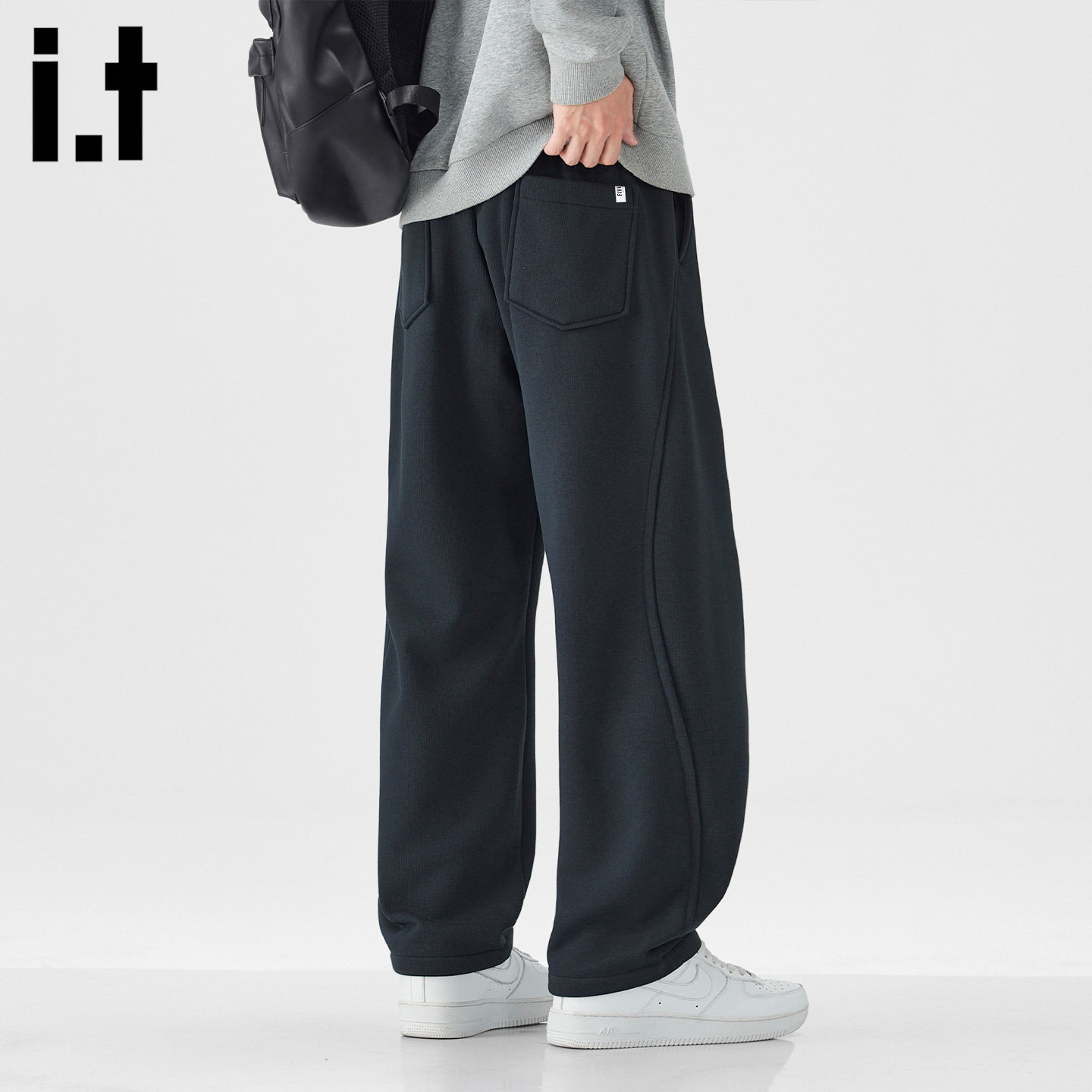 it :5cm/FIVECM宽松直筒重磅休闲裤男士2026新款春季潮牌阔腿针织,男装,休闲裤,淘宝优惠券,粉丝福利购,淘宝优惠卷