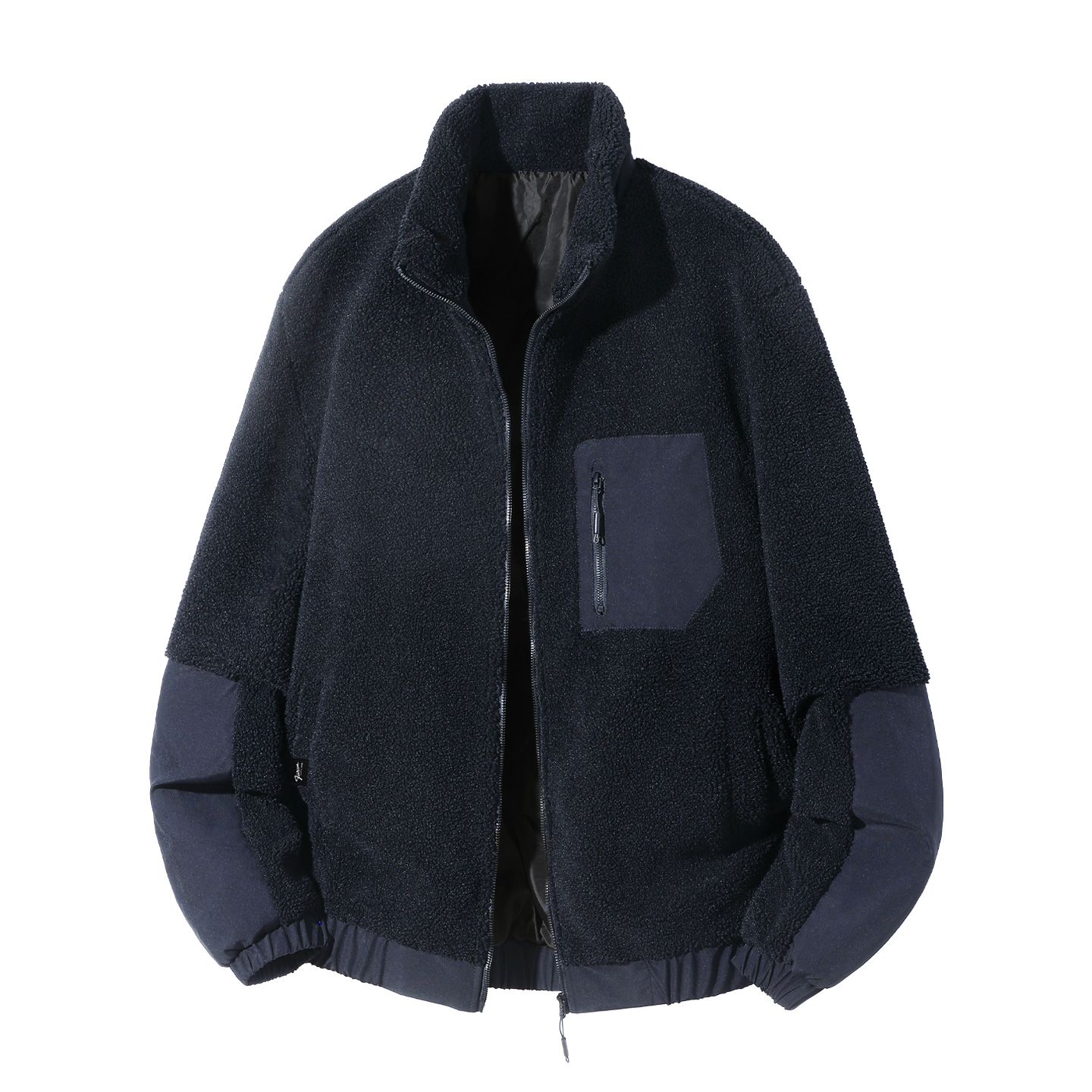 美式羊羔绒立领外套男款2025冬