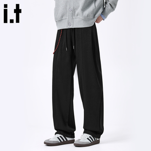 黑色锥形卫裤 男士 宽松长裤 5cm 直筒裤 FIVECM美式 秋季 2025新款