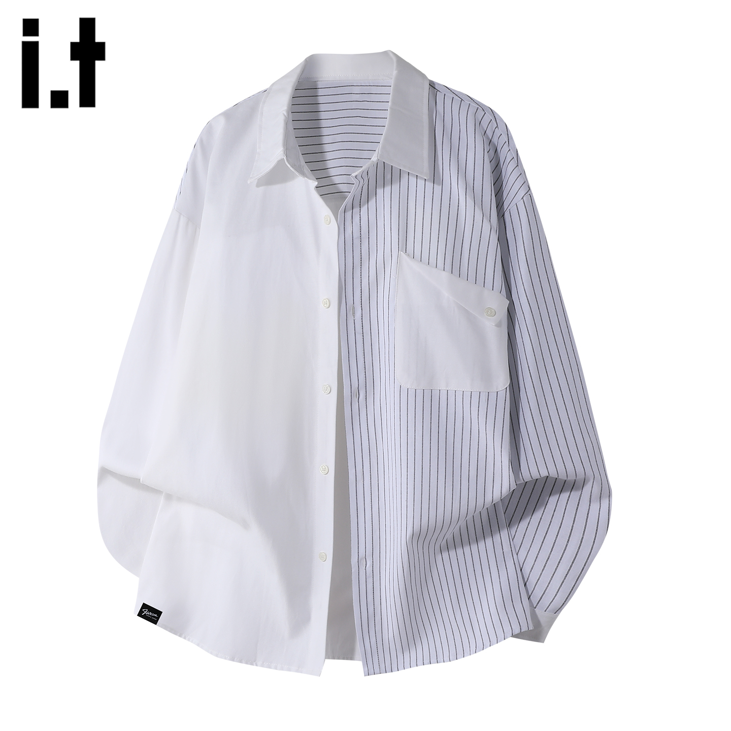 IT'S5cm/五cm条纹休闲长袖衬衫