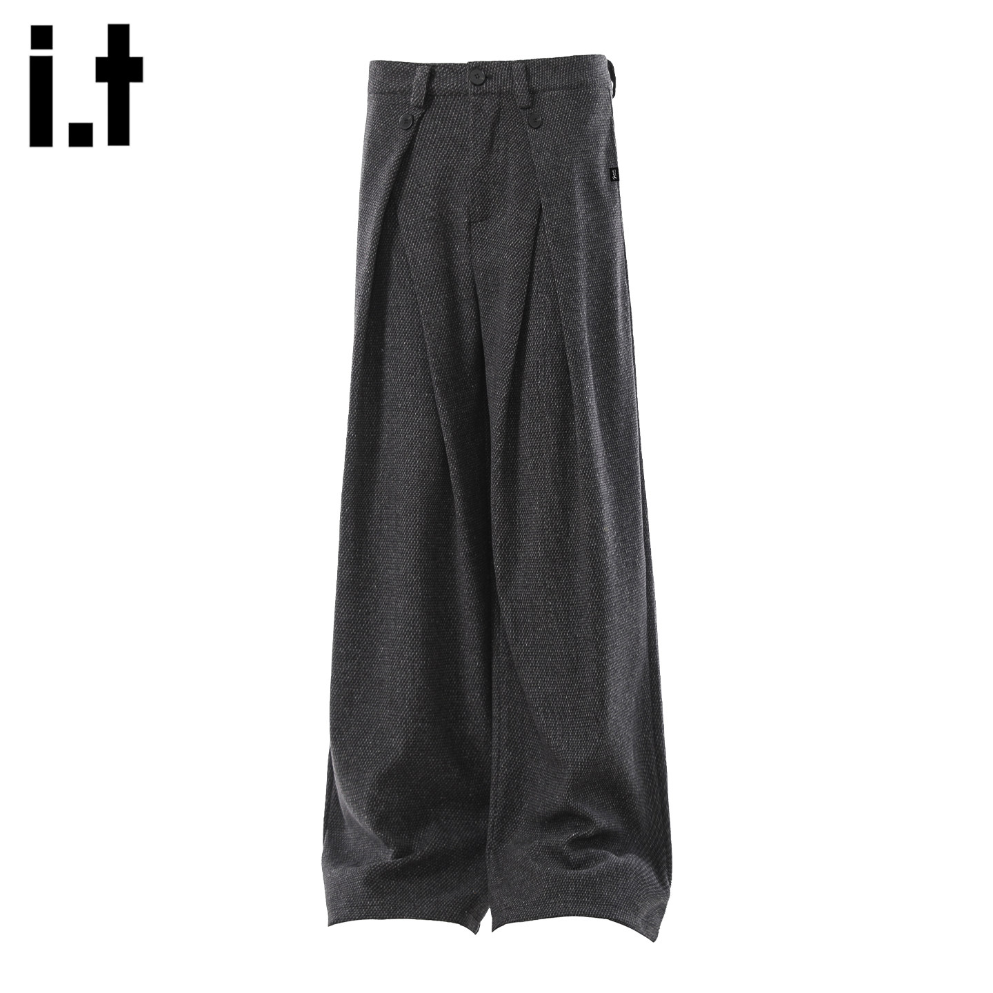 it :5cm/FIVECM慵懒风男士西裤松弛宽松阔腿直筒时尚百搭休闲裤潮