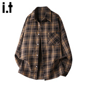 5cm 新款 FIVECM慵懒风格 衬衫 秋季 子长袖 男士 宽松休闲衬衣外套