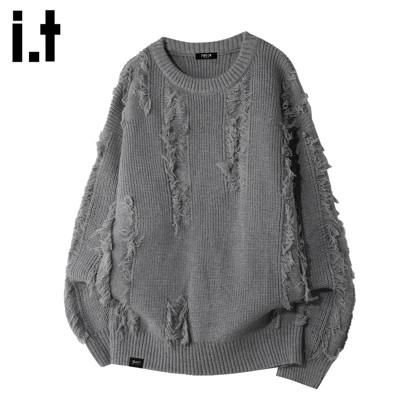 春秋新款男士圆领毛衣