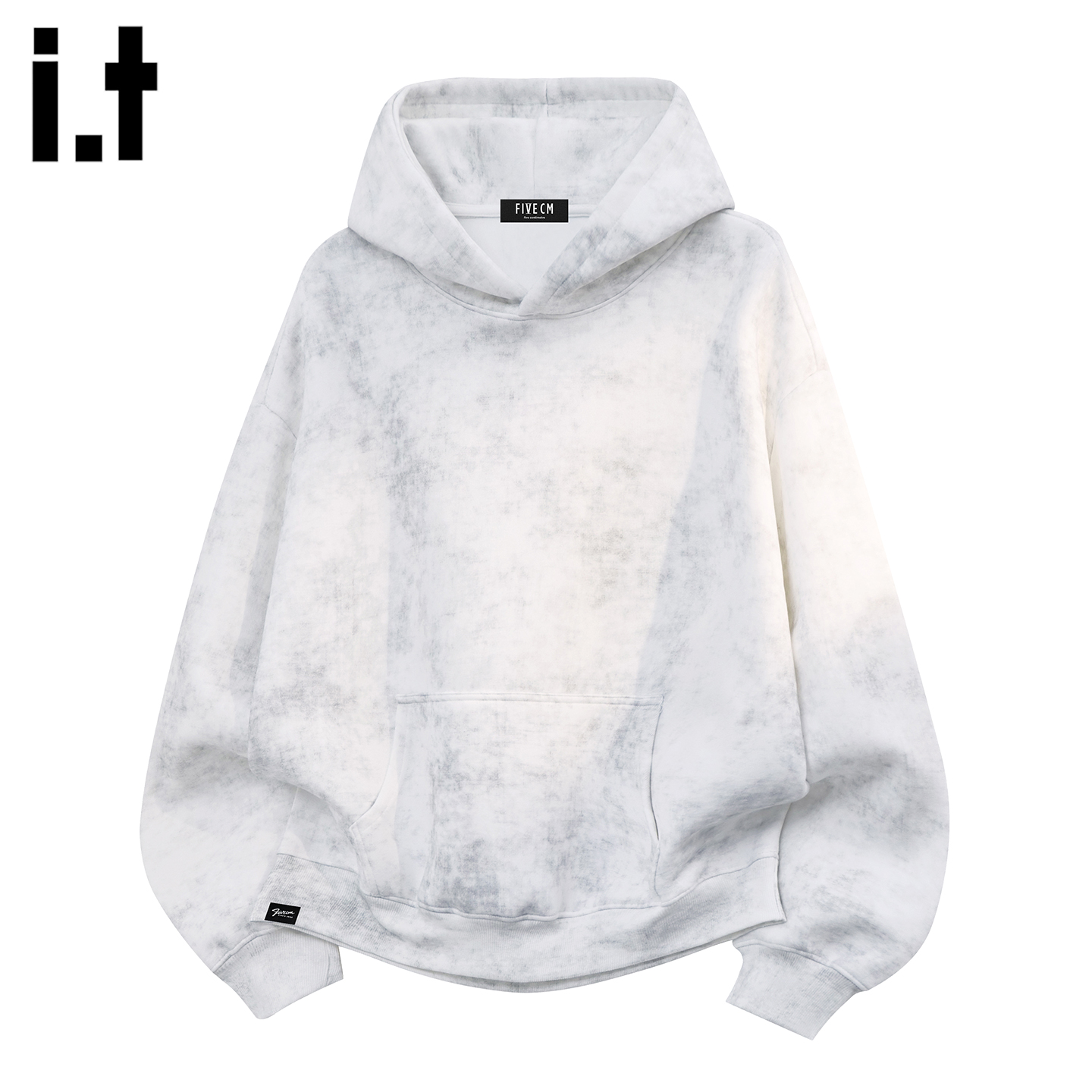 潮牌晕染口袋连帽卫衣男女