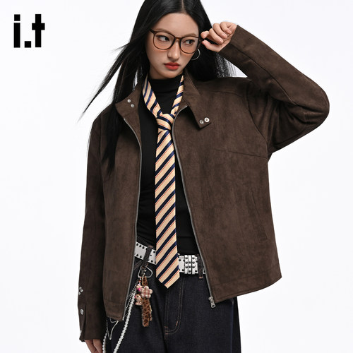 it5cm小众立领飞行员夹克外套