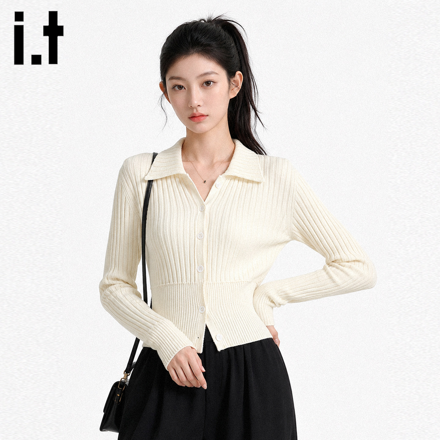 it复古设计感针织衫女秋季