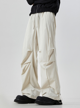 it :5cm/FIVECM美式褶皱伞兵工装裤男款2025秋冬季户外宽松直筒裤