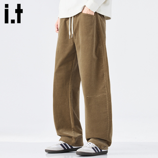 灯芯绒休闲裤 男士 2025新款 长裤 FIVECM美式 秋冬宽松弯刀裤 5cm