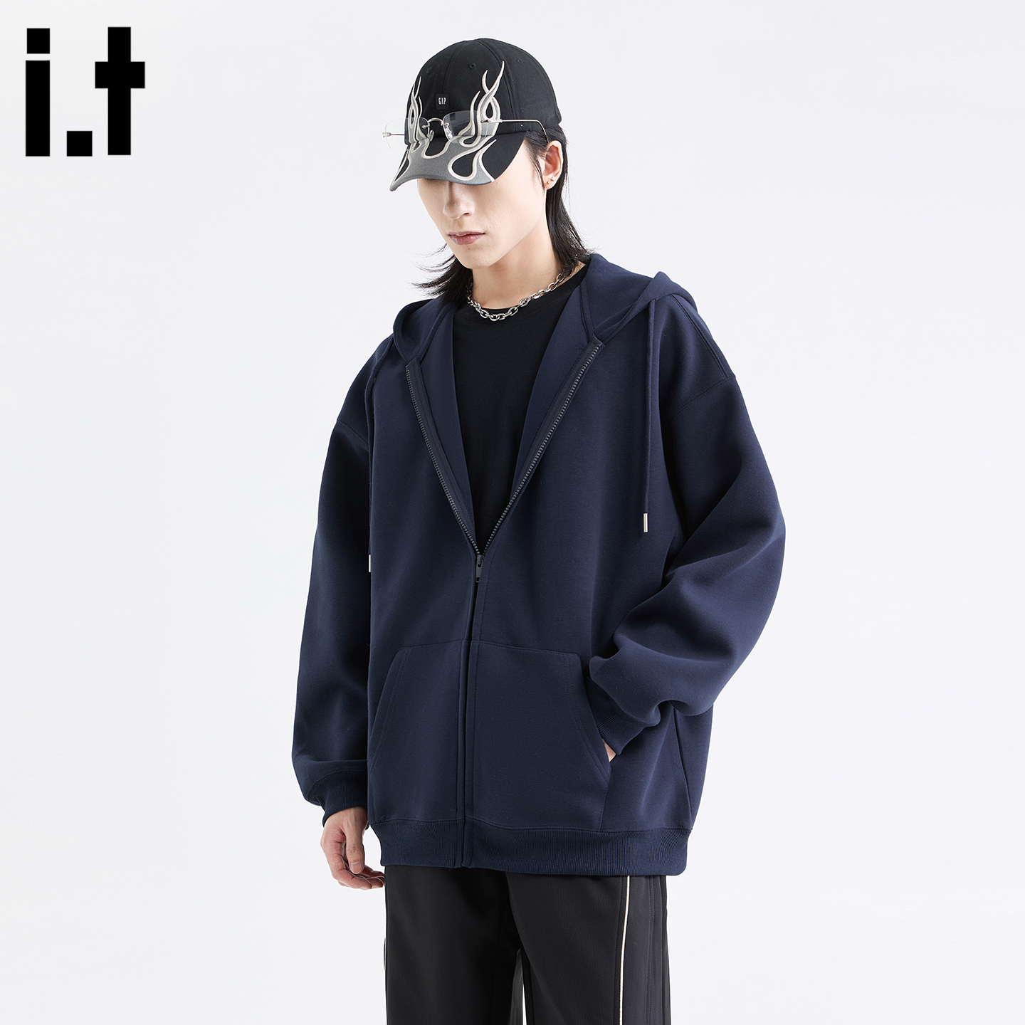 it5cm/FIVECM美式情侣连帽卫衣