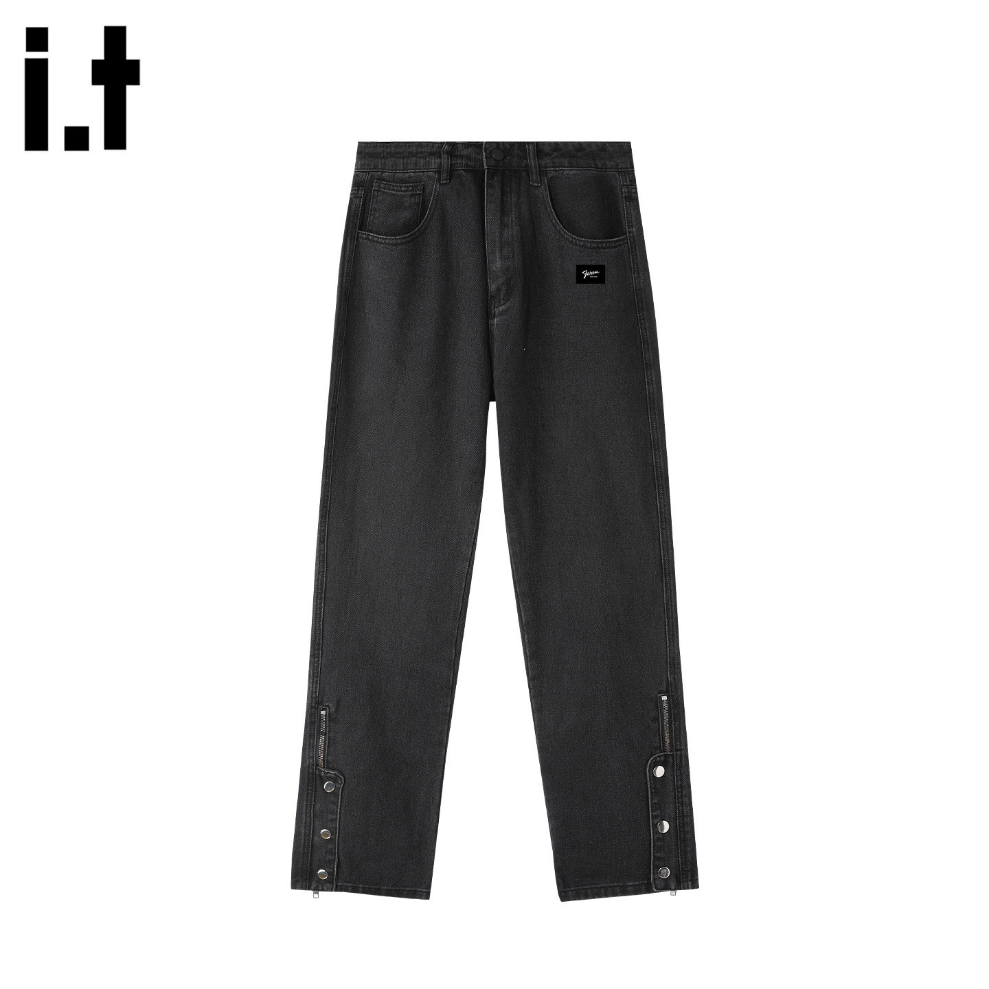 it :5cm/FIVECM黑色窄版直筒牛仔裤男款2025新款秋款高级感长裤子