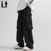 5cm 男春秋宽松直筒阔腿裤 FIVECM美式 高街工装 休闲裤 垂感长裤