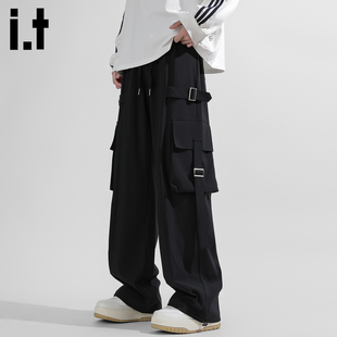 高街工装 FIVECM美式 休闲裤 男春秋宽松直筒阔腿裤 垂感长裤 5cm