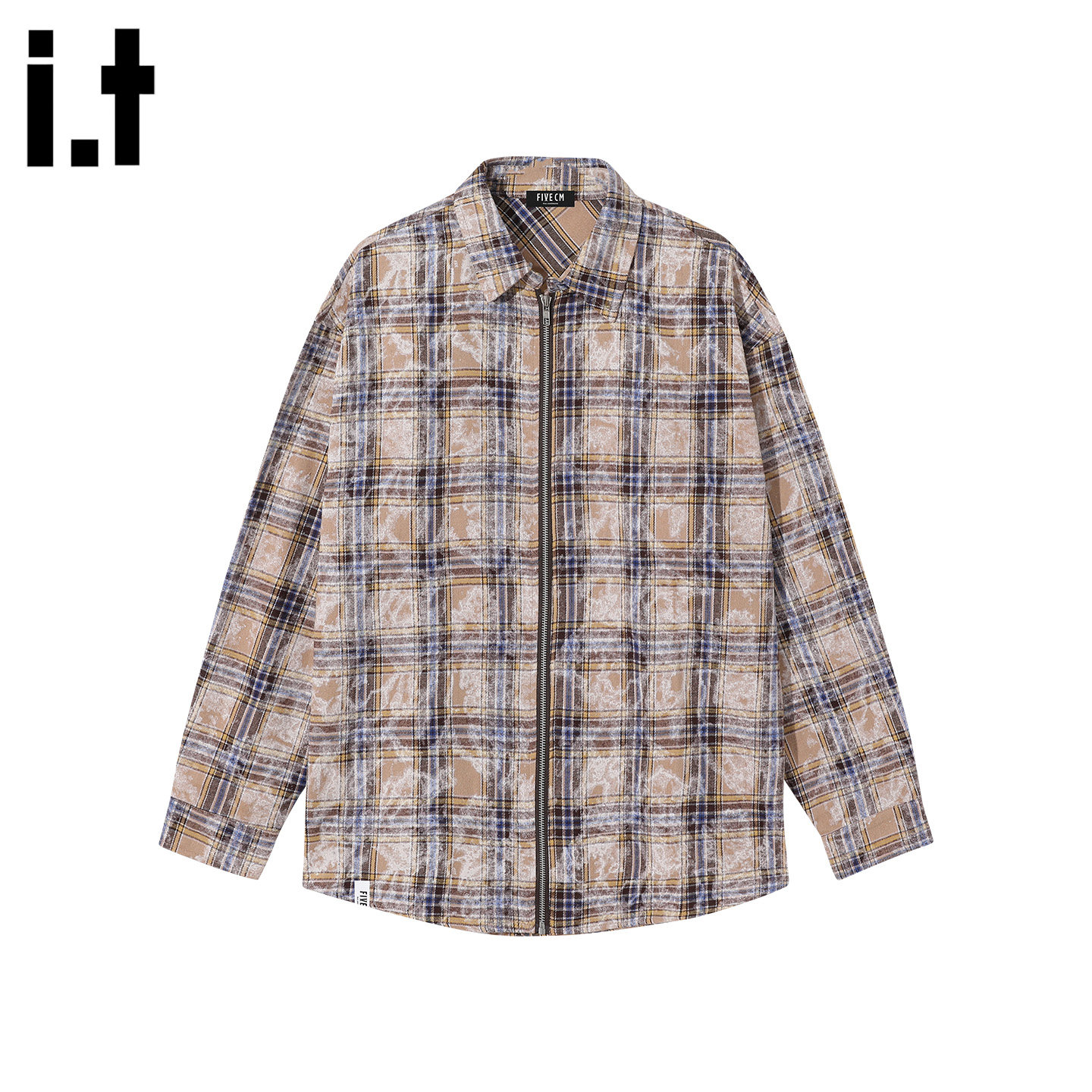 it :5cm/FIVECM花色格子长袖衬衫男款2025新款秋季宽松高级感上衣
