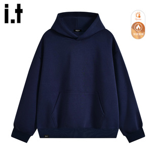 it :5cm/FIVECM时尚加绒加厚连帽卫衣男女2025新款秋冬季宽松上衣
