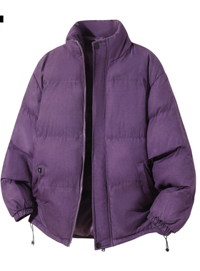 it :5cm/FIVECM紫色立领棉服男士2025冬季加厚保暖面包服保暖外套