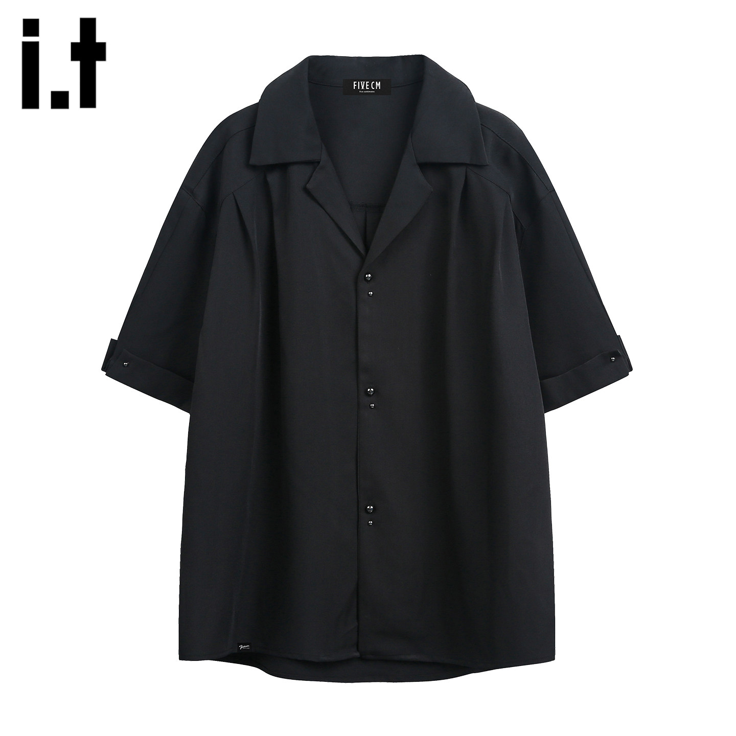 it :5cm/FIVECM男士潮流宽松短袖衬衫休闲2026夏季男生松弛感穿搭