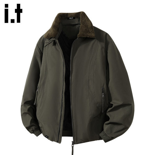 时尚可拆卸毛毛领棉服男款